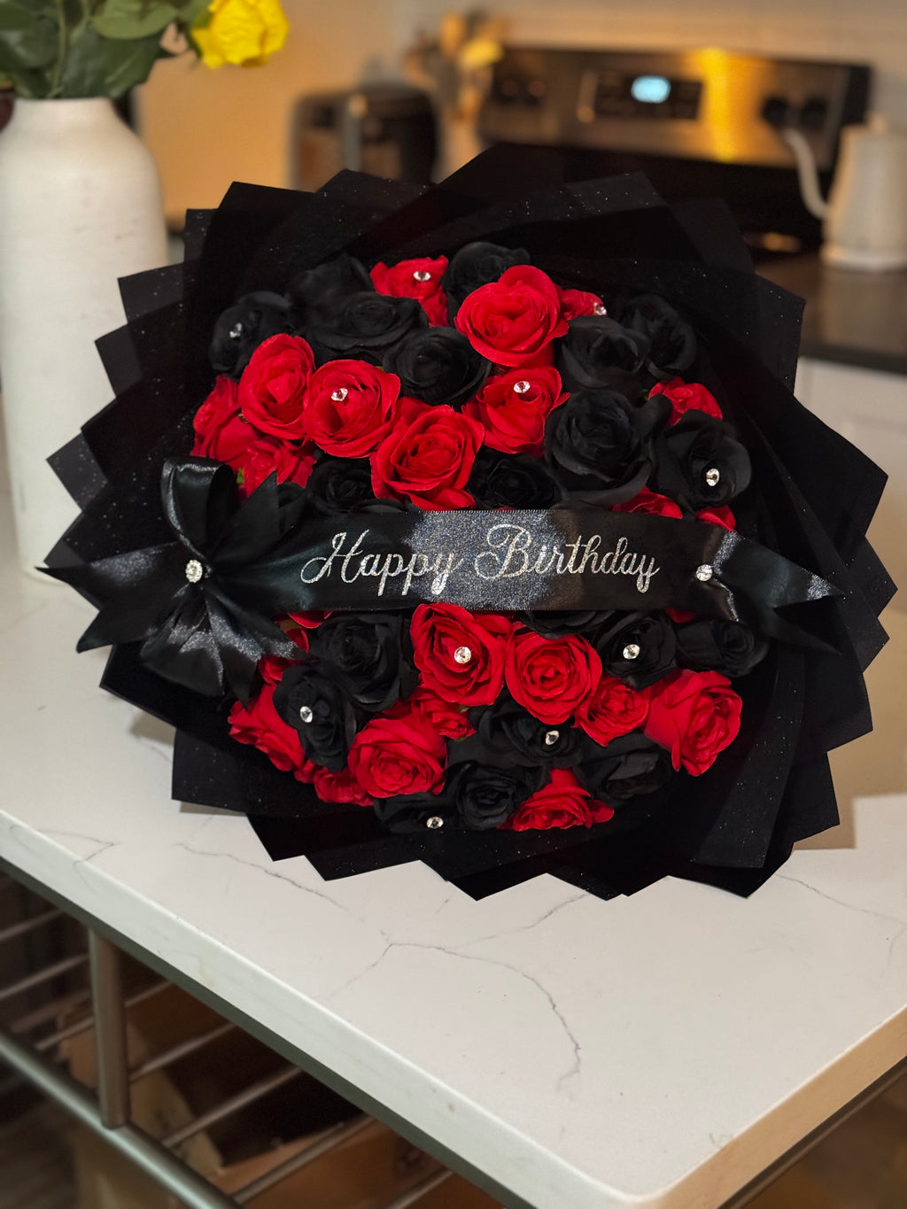 Birthday Bouquet Red & Black image 2