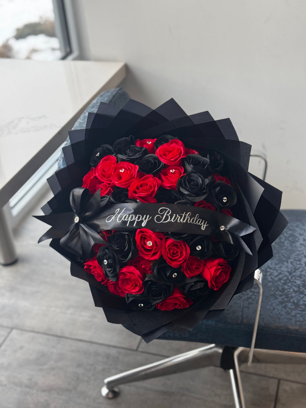 Birthday Bouquet Red & Black image 1