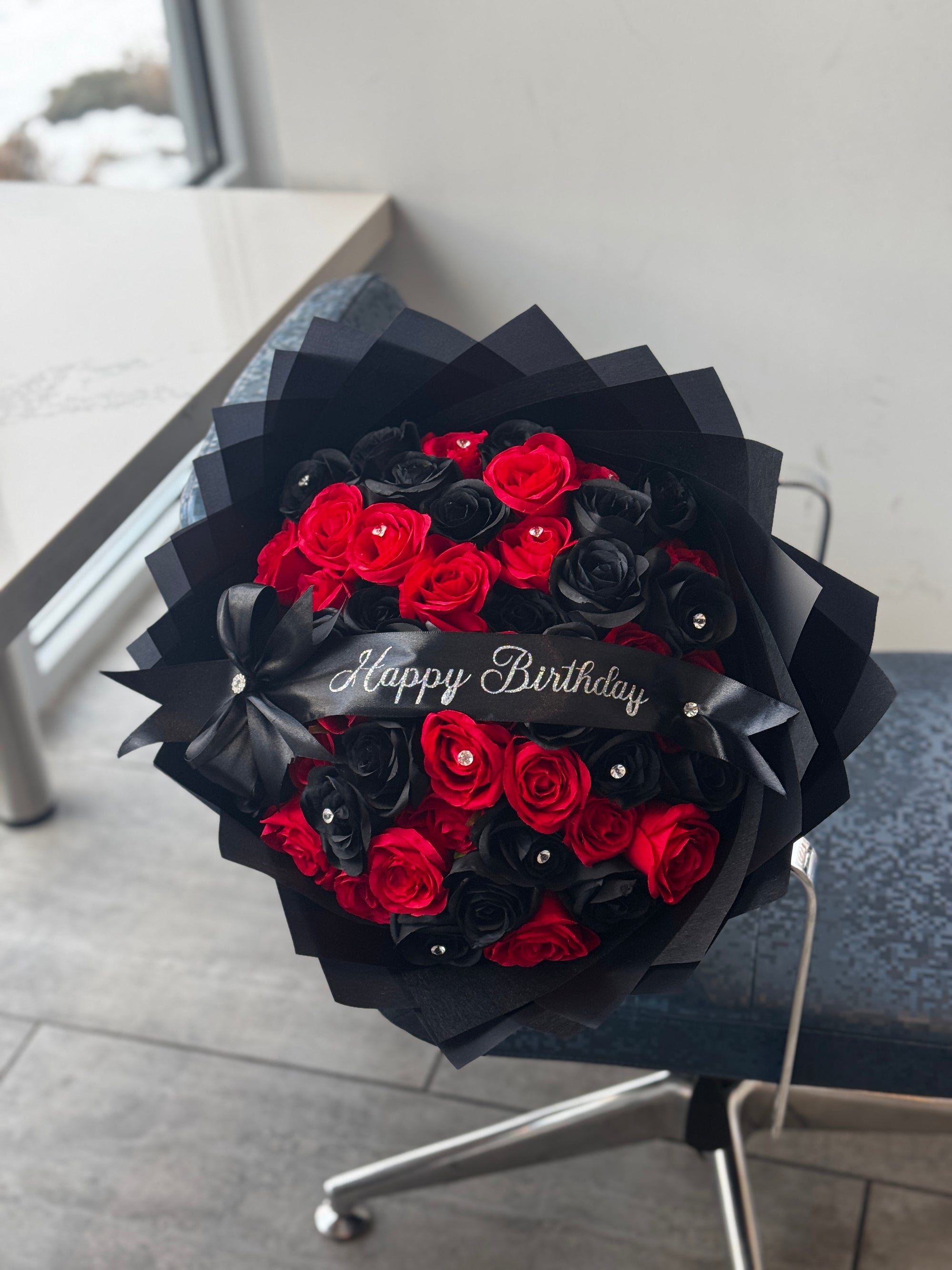 Birthday Bouquet Red & Black image 1