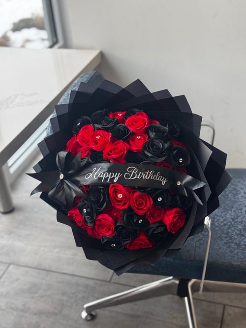 Birthday Bouquet Red & Black image 1