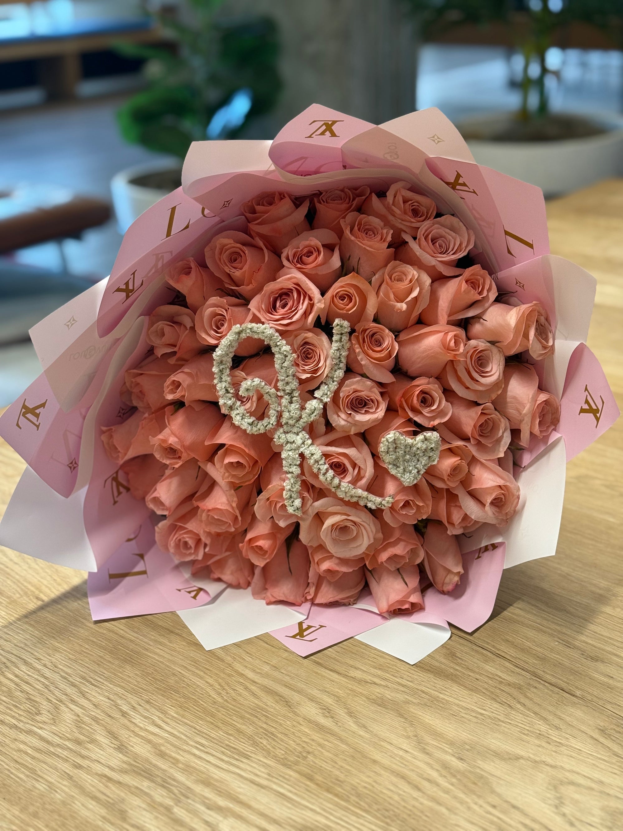 Kissed in Pink Luxury Rose Bouquet